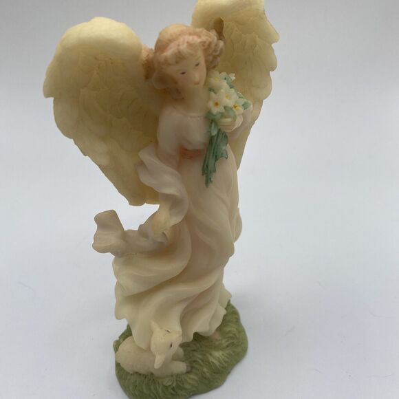 Seraphim Classics Angel Faith Flowers Lamb “The Easter Angel” Roman 81660 - Picture 7 of 10